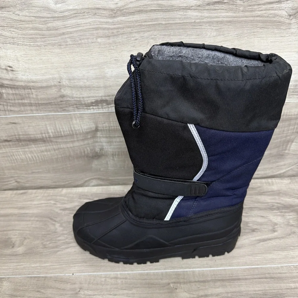 LL Bean Northwoods Snow Boots Boys Youth Size‎ 7 Felt Lined Waterproof Blue